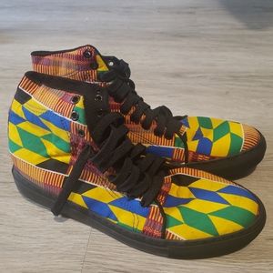African print inspired sneakers